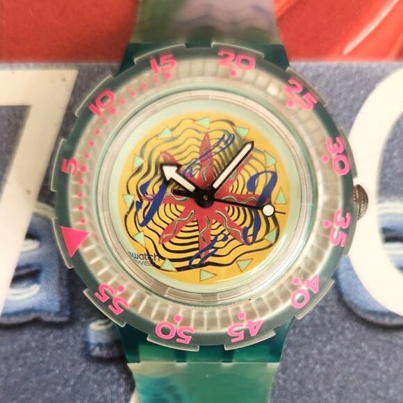 Swatch watch SEA FLOOR SDN108 1994 Scuba New old stock - Picture 1 of 9